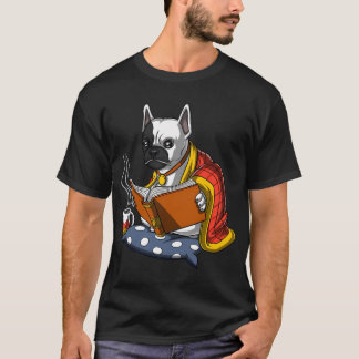 Camiseta Bulldog Francés Leyendo Un Libro