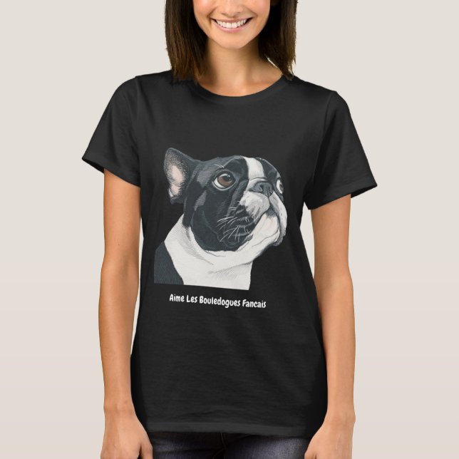 Camiseta Bulldog francés lindo (Anverso)