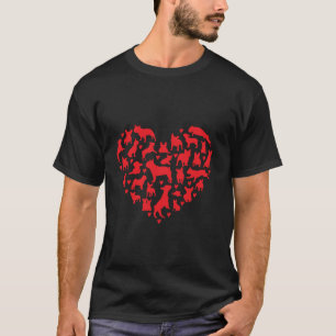 Camiseta Bulldog francés lindo amor corazón gráfico perro a