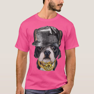 Camiseta Bulldog francés lindo con el tapón de rapero de ca