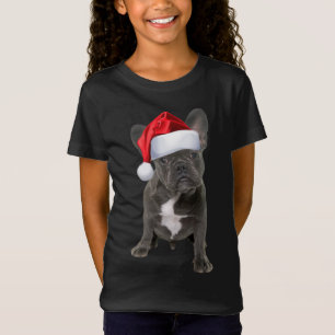 Camiseta Bulldog francés lindo Navidades divertidos de Sant