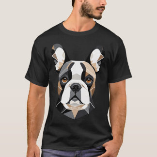 Camiseta Bulldog Francés - Low Poly - Minimalista
