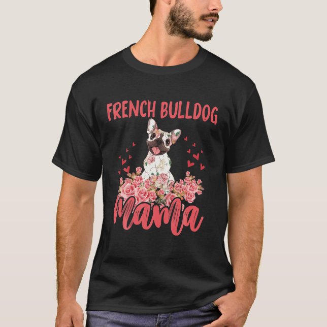 Camiseta Bulldog francés: Mamá feliz Día de la Madre Fren f (Anverso)