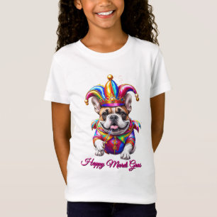 Camiseta Bulldog francés Mardi Gras