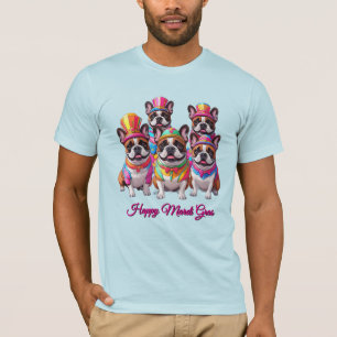 Camiseta Bulldog francés Mardi Gras