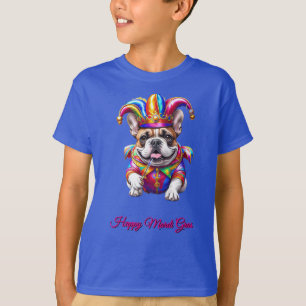 Camiseta Bulldog francés Mardi Gras French Bulldog