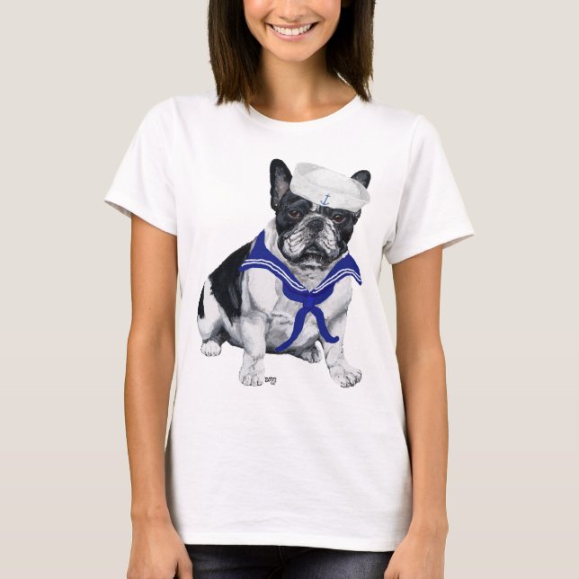 Camiseta Bulldog Francés Marinero (Anverso)