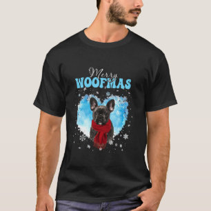 Camiseta Bulldog francés Merry Woofmas Navidades Heart Wint