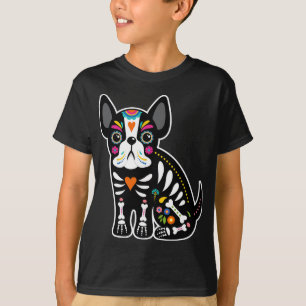 Camiseta Bulldog Francés Mexicano Calavero Día De Halloween