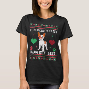 Camiseta Bulldog francés Navidades feos endulzan lista tra