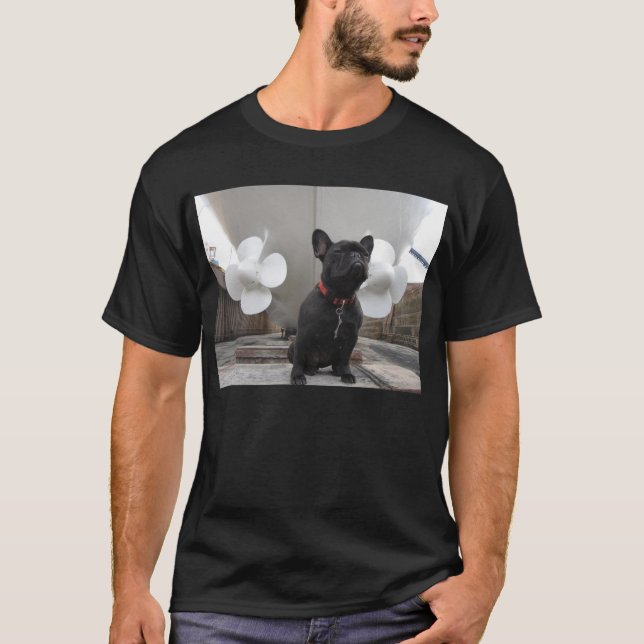 Camiseta Bulldog francés negro (Anverso)