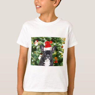 Camiseta Bulldog francés Ornamenta árbol de Navidad Snowman