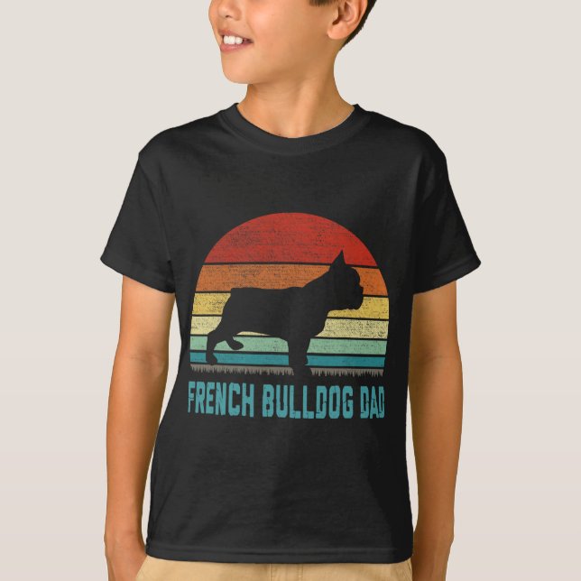 Camiseta Bulldog francés papá - Perro amante (Anverso)