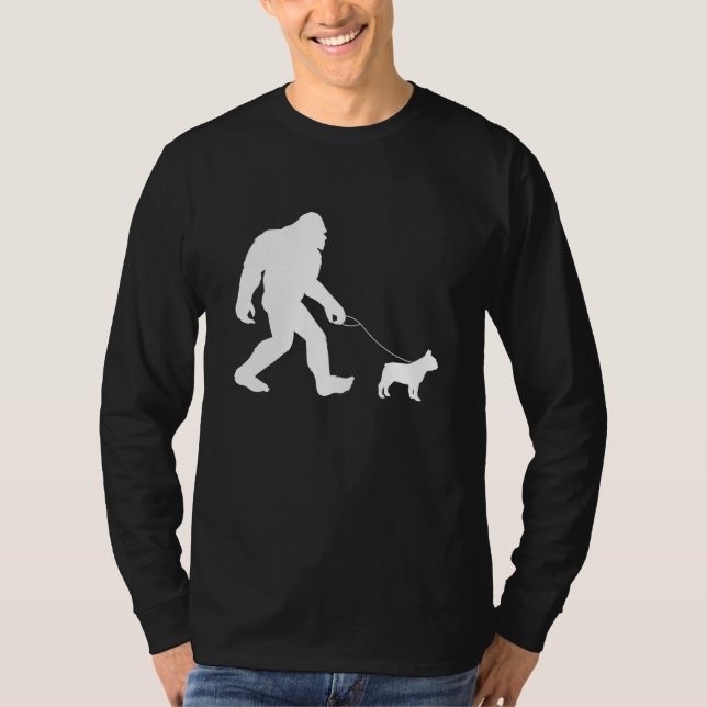 Camiseta Bulldog francés para caminar en bicicleta (Anverso)