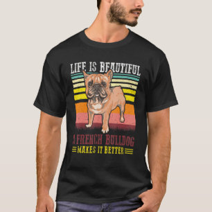 Camiseta Bulldog Francés Para Mamá Bulldog De Vintage Retro