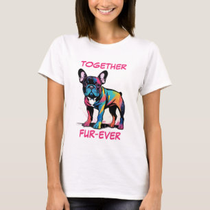 Camiseta Bulldog francés Pastel Colorido Abstract Dog Art