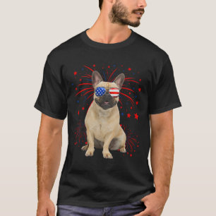 Camiseta Bulldog Francés Perro Bandera Americana 4 De Julio