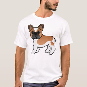 Camiseta Bulldog Francés Piebald Rojo Perro De Dibujos Anim
