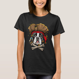 Camiseta Bulldog francés Pirata Perro Halloween Jolly Roger
