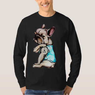 Camiseta Bulldog francés que amo a mamá Bulldog tatuaje