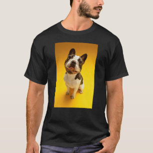 Camiseta Bulldog francés que mira para arriba
