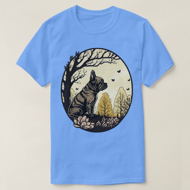 Camiseta Bulldog francés retro lindo (Diseño del anverso)