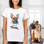 Camiseta Bulldog francés retro personalizado Frenchie Dog M<br><div class="desc">Esta camiseta de mamá de perro bulldog francés presenta un diseño de acuarela lindo y moderno con el dicho "Mamá francesa" por un toque divertido y retro. Es perfecto para los amantes de los perros y las mamás caninas. Esta taza de bulldog francesa será la favorita entre los amantes de...</div>