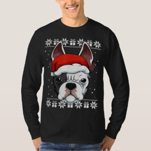 Camiseta Bulldog francés Santa Hat Navidades Pajama Cute Pe