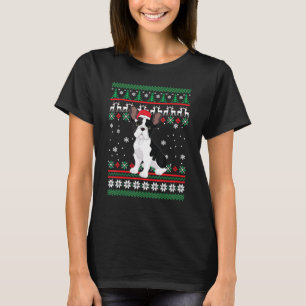 Camiseta Bulldog francés Santa Hat UGLY Navidades Pajama Ho