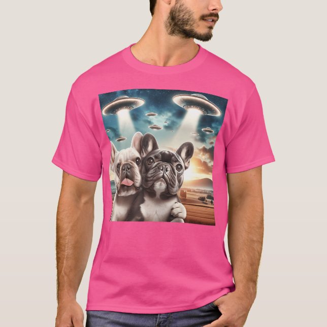 Camiseta Bulldog Francés Se Toma Un Selfie De La Frenquia V (Anverso)