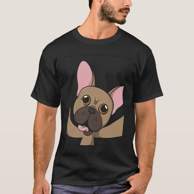 Camiseta Bulldog francés Selfie Animal Dog por dueño de per (Anverso)