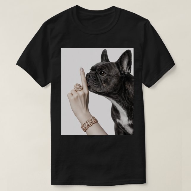 Camiseta Bulldog Francés Shhh (Diseño del anverso)