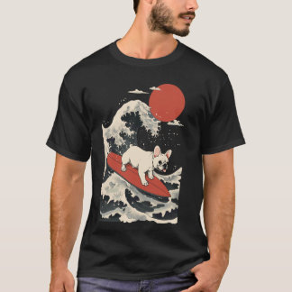 Camiseta Bulldog Francés Surfing Japonés