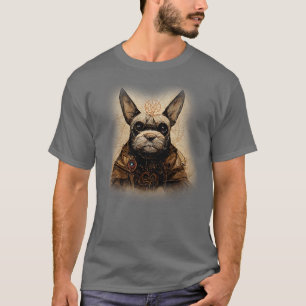Camiseta Bulldog francés Surreal Steampunk Artwork Dog Love