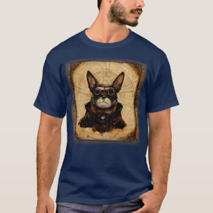 Camiseta Bulldog francés Surreal Steampunk Artwork Dog Love