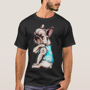 Camiseta Bulldog francés Tattoo Amo a mamá Día de la Madre 
