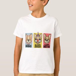 Camiseta Bulldog Francés Tres Estados de Ánimo