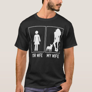 Camiseta Bulldog francés, tu esposa, mi esposa