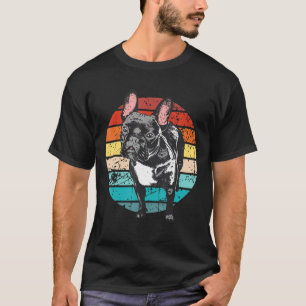 Camiseta Bulldog francés vintage realista Frenchie Dog Bree