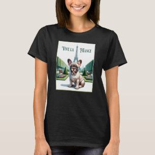 Camiseta Bulldog francés Vive la France