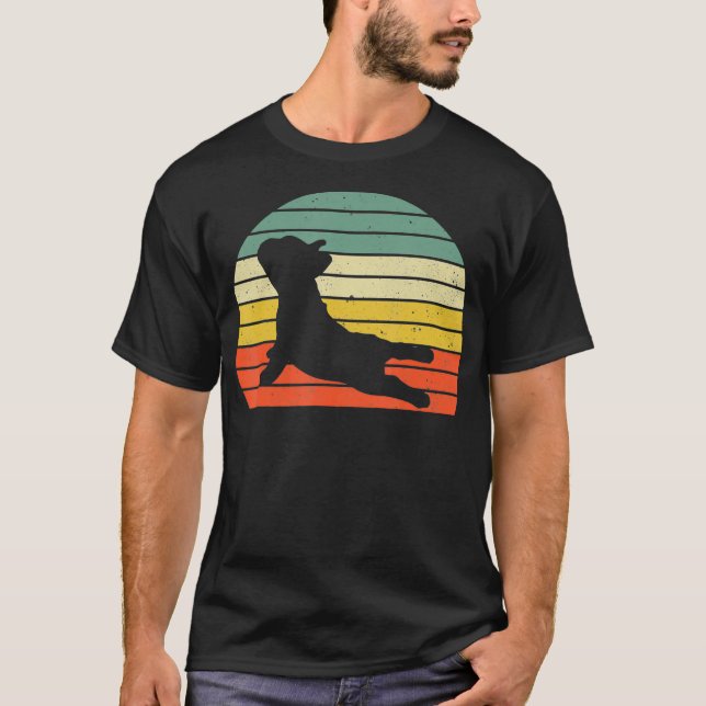 Camiseta Bulldog francés Yoga Funny Frenchie  (Anverso)