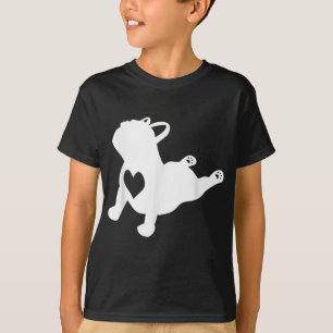 Camiseta Bulldog francés Yoga Love Heart Frenchie