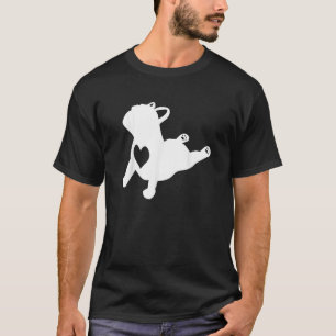Camiseta Bulldog francés Yoga Pose con amor Corazón Frenchi