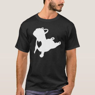 Camiseta Bulldog francés Yoga Pose Love Heart Frenchie Work