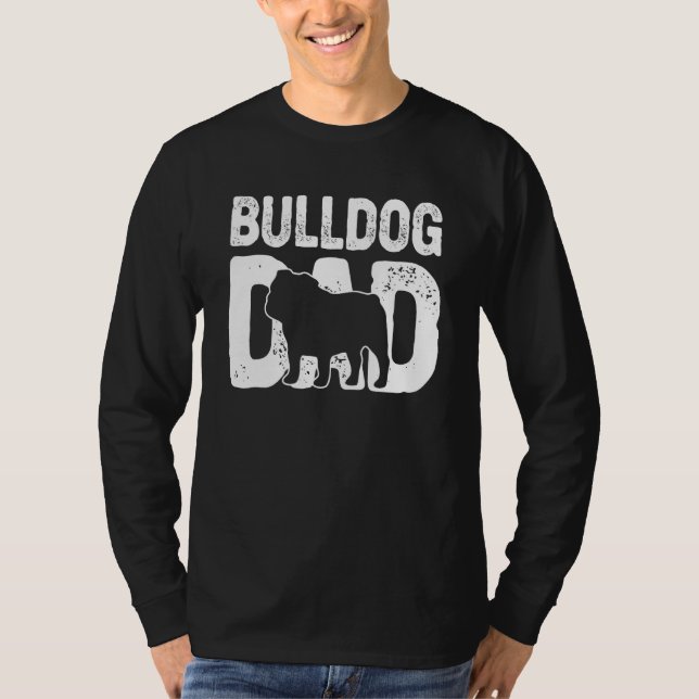 Camiseta Bulldog gracioso papá perro ama al padre del Bulld (Anverso)