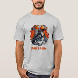 Camiseta Bulldog Guay en inglés con gafas de sol