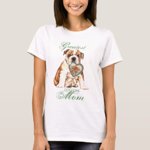 Camiseta Bulldog Heart Mom