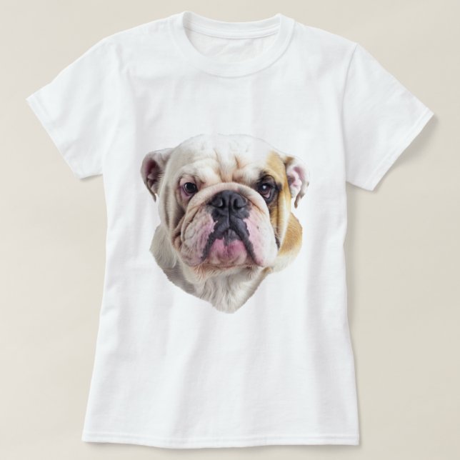 Camiseta Bulldog inglés (Diseño del anverso)