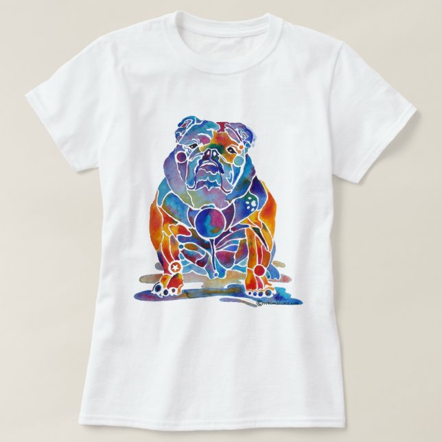 Camiseta Bulldog inglés (Diseño del anverso)