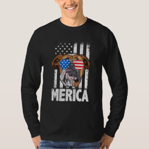 Camiseta Bulldog Inglés 4 De Julio Merica Hombres Mujeres U